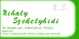 mihaly szekelyhidi business card