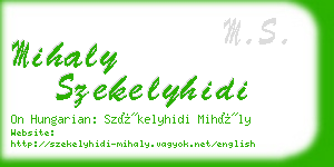 mihaly szekelyhidi business card